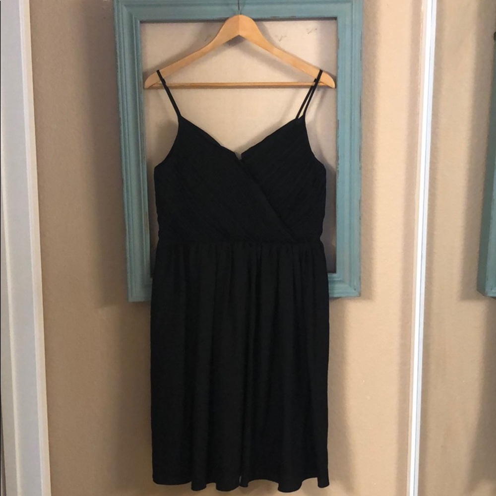 Banana Republic Black Wrap Dress 12P